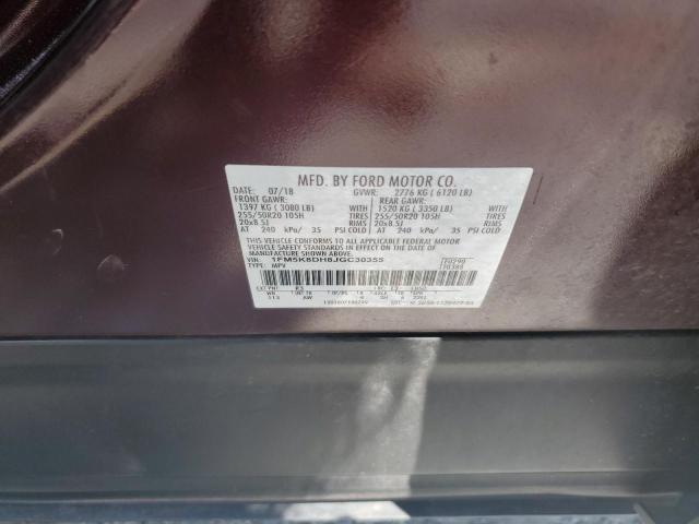 2018 Ford Explorer Xlt VIN: 1FM5K8DH8JGC30355 Lot: 63189274