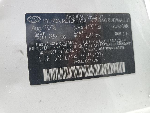 5NPE24AF7KH734277 2019 HYUNDAI SONATA - Image 12