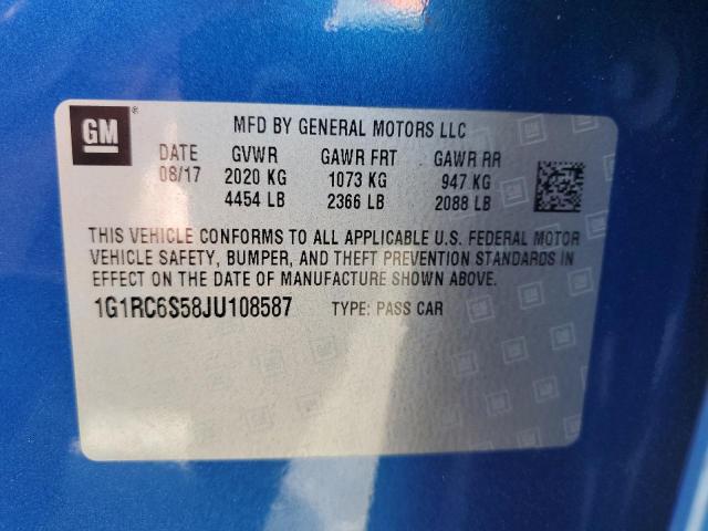 VIN 1G1RC6S58JU108587 2018 Chevrolet Volt, LT no.13