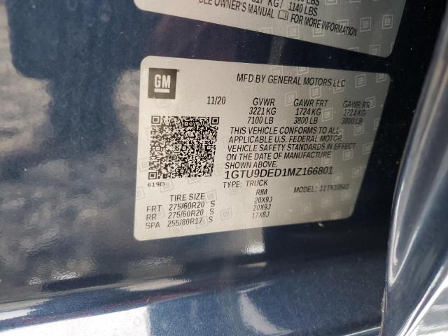 2021 GMC SIERRA K15 - 1GTU9DED1MZ166801