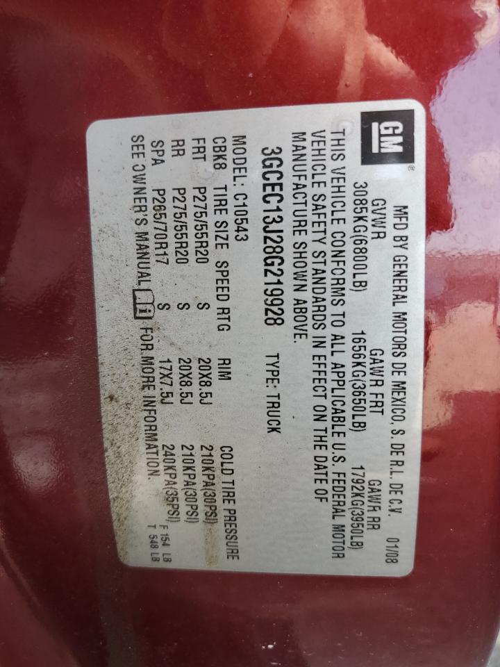 3GCEC13J28G219928 2008 Chevrolet Silverado C1500