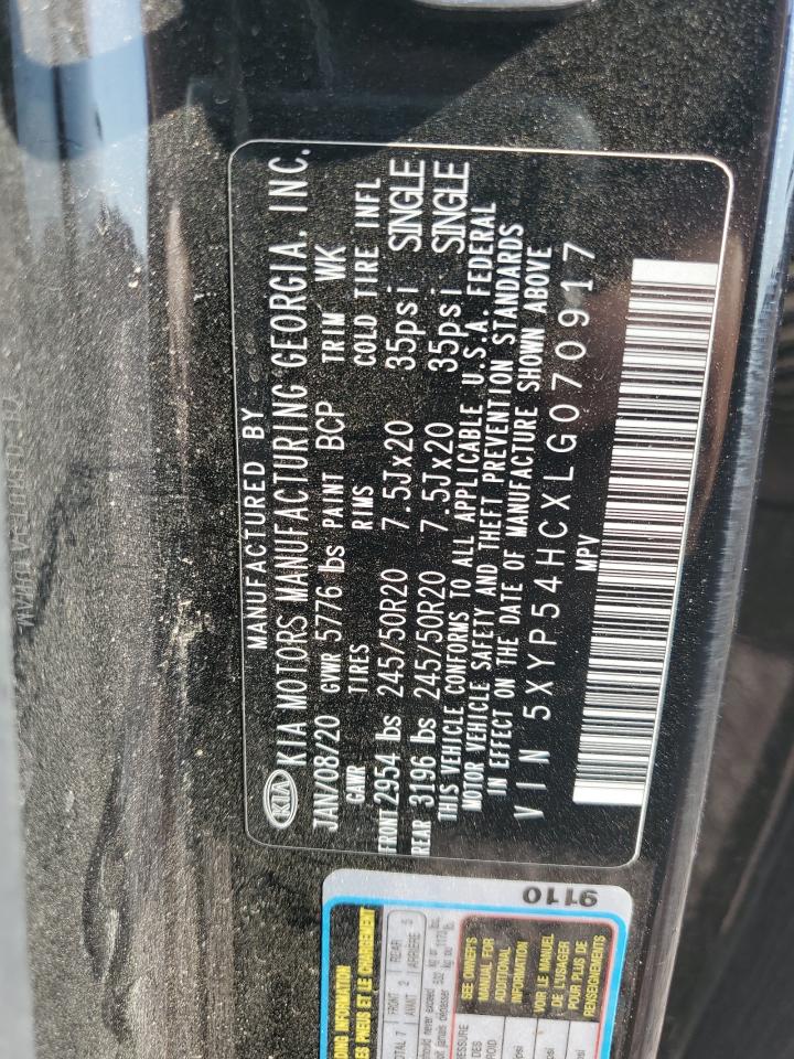 5XYP54HCXLG070917 2020 Kia Telluride Sx