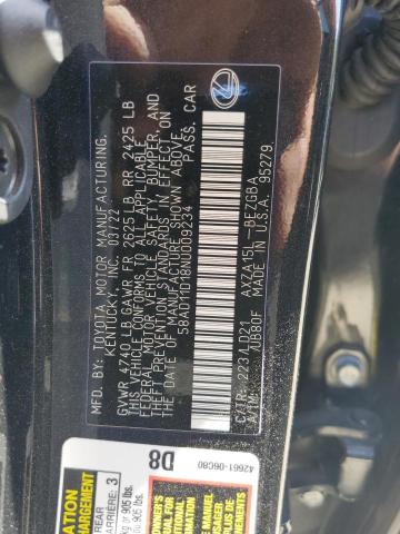2022 Lexus Es 250 Base VIN: 58AD11D18NU009234 Lot: 60954014