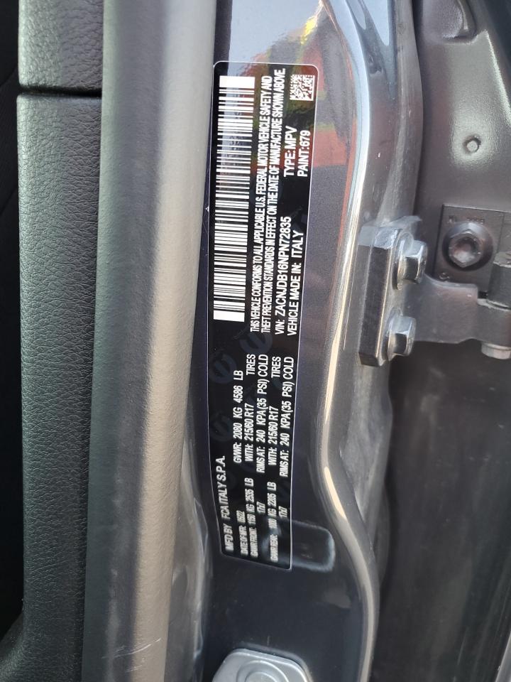 ZACNJDB16NPN72835 2022 Jeep Renegade Latitude