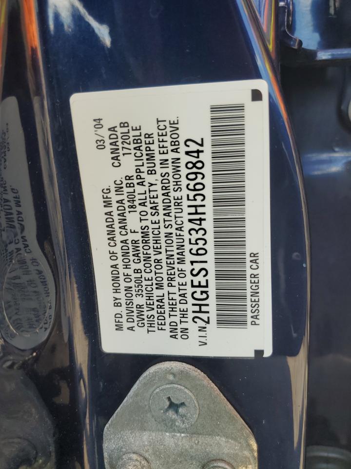 2HGES16534H569842 2004 Honda Civic Lx