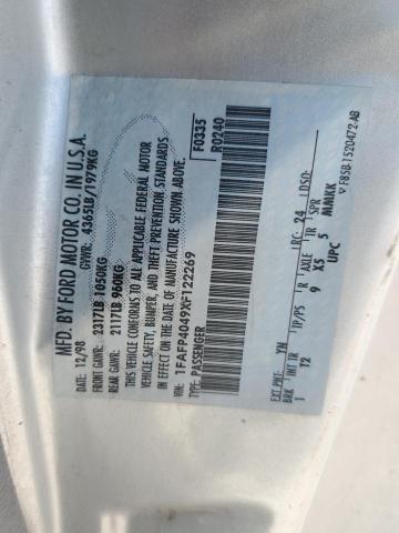 1999 Ford Mustang VIN: 1FAFP4049XF122269 Lot: 62759004