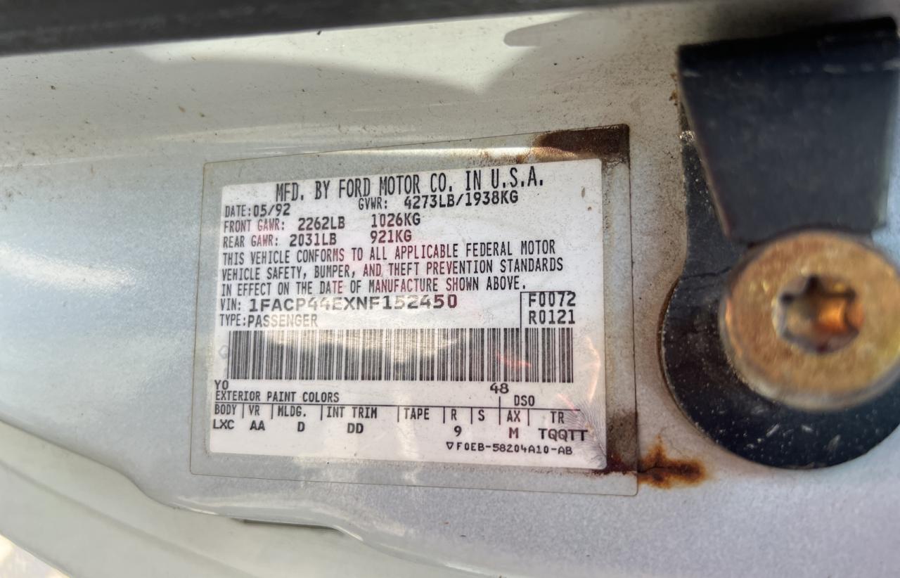 1FACP44EXNF152450 1992 Ford Mustang Lx