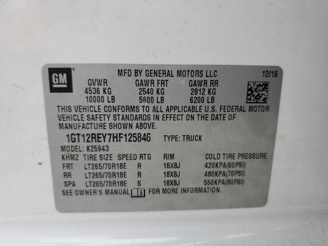 2017 GMC SIERRA - 1GT12REY7HF125846