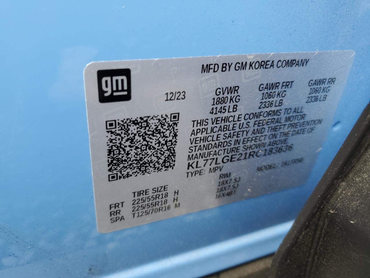 KL77LGE21RC183636 2024 Chevrolet Trax 1Rs