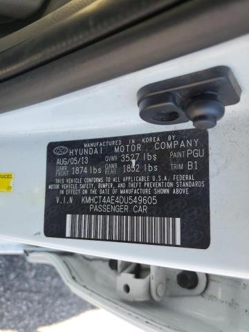 2013 Hyundai Accent Gls VIN: KMHCT4AE4DU549605 Lot: 61170884