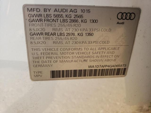 VIN WA1D7AFP4GA065973 2016 Audi Q5, Premium Plus S-... no.12