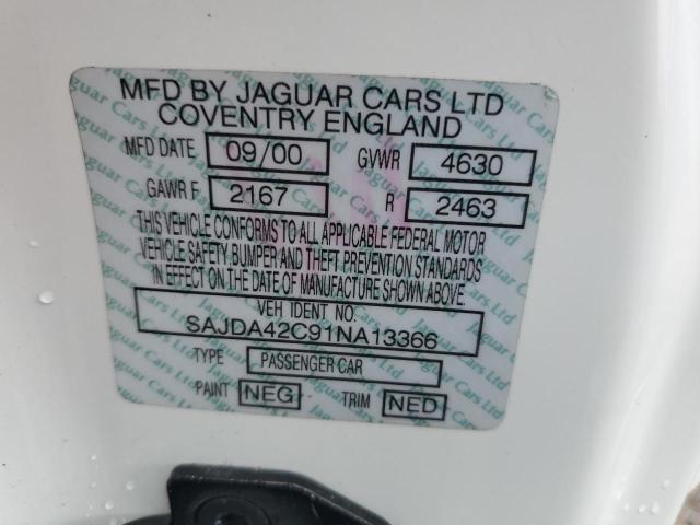 2001 Jaguar Xk8 VIN: SAJDA42C91NA13366 Lot: 62251434