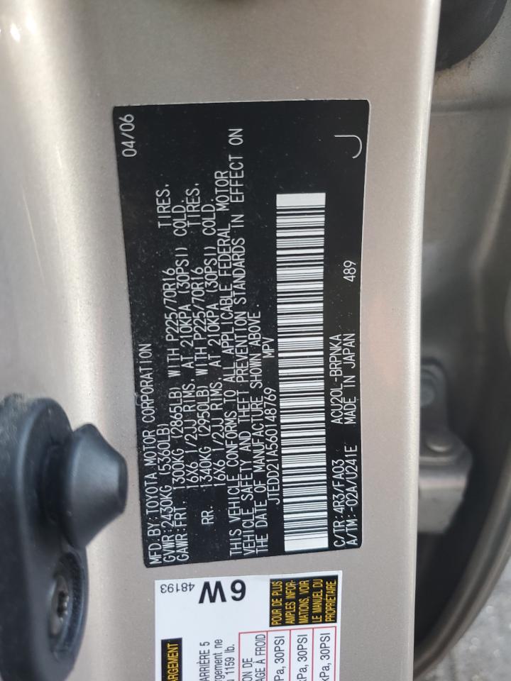 JTEDD21A560148769 2006 Toyota Highlander