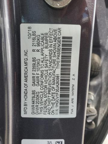 1HGCV1F30JA263981 2018 HONDA ACCORD - Image 12