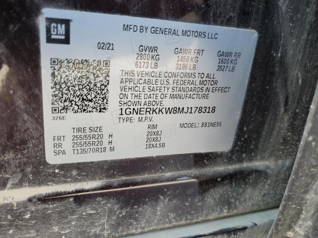 2021 CHEVROLET TRAVERSE P 1GNERKKW8MJ178318