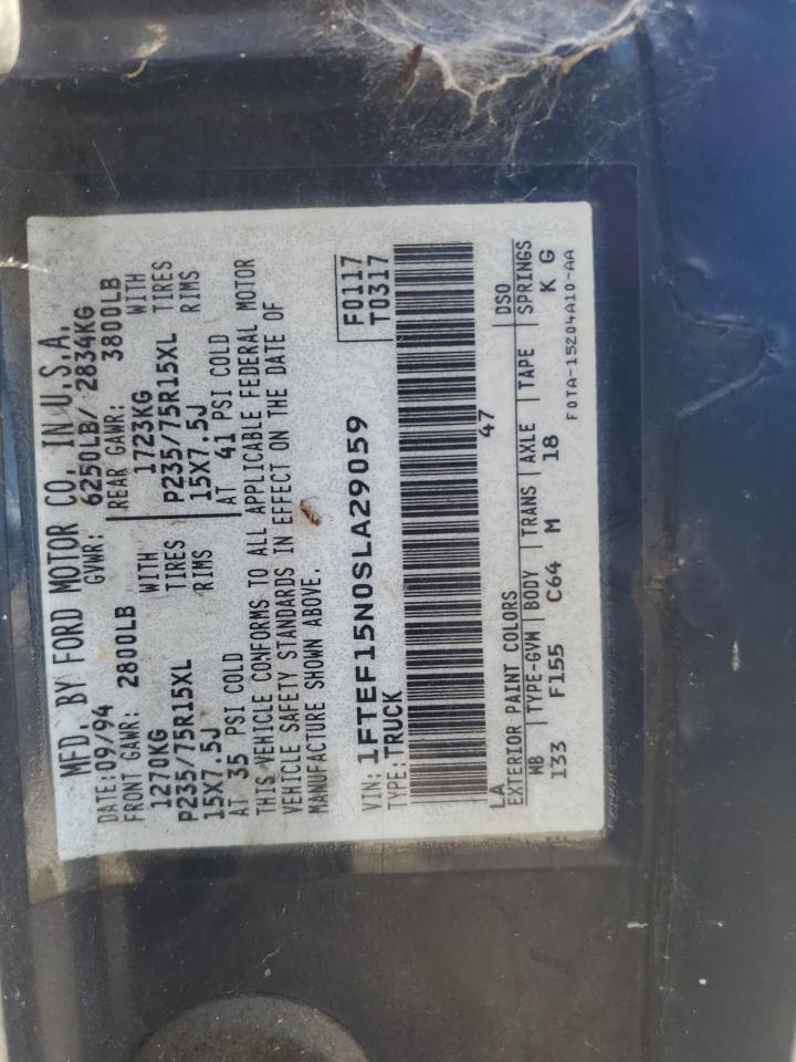 1FTEF15N0SLA29059 1995 Ford F150