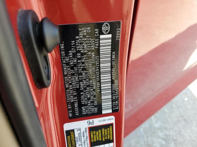 VIN 4T4BF1FKXER429525 2014 Toyota Camry, L no.12