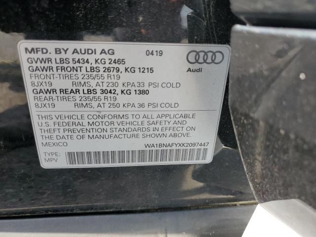 VIN WA1BNAFYXK2097447 2019 Audi Q5, Premium Plus no.12