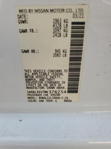 2021 NISSAN ALTIMA SL - 1N4BL4EV7MN376754