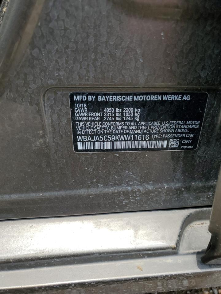 WBAJA5C59KWW11616 2019 BMW 530 I