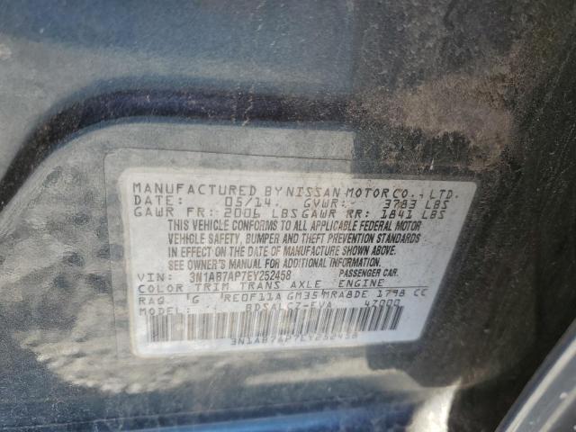 2014 Nissan Sentra S VIN: 3N1AB7AP7EY252458 Lot: 62282114