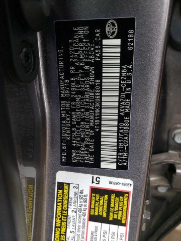 VIN 4T1B11HK3KU688018 2019 Toyota Camry, L no.12