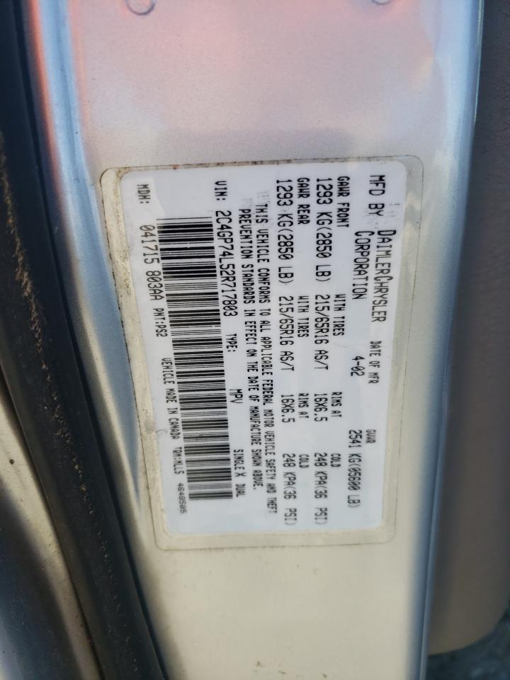 2C4GP74L52R717803 2002 Chrysler Town & Country Ex