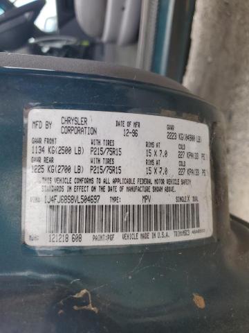 1997 Jeep Cherokee Sport VIN: 1J4FJ68S8VL504697 Lot: 62073834