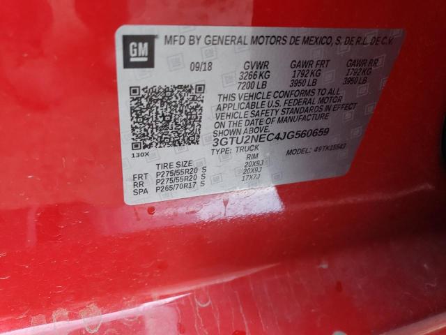 2018 GMC SIERRA K15 - 3GTU2NEC4JG560659