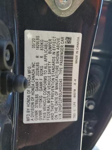 2020 HONDA CIVIC LX - 2HGFC2F60LH552043
