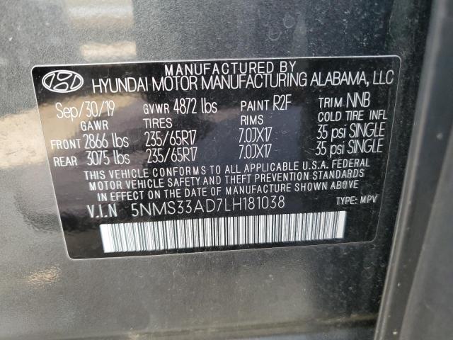 2020 HYUNDAI SANTA FE S - 5NMS33AD7LH181038