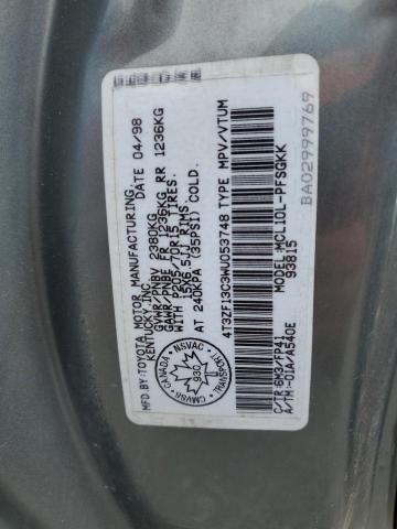 1998 Toyota Sienna Le VIN: 4T3ZF13C3WU053748 Lot: 62141934