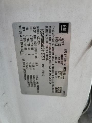 2011 Chevrolet Express G2500 VIN: 1GCWGGCA2B1137571 Lot: 61920134