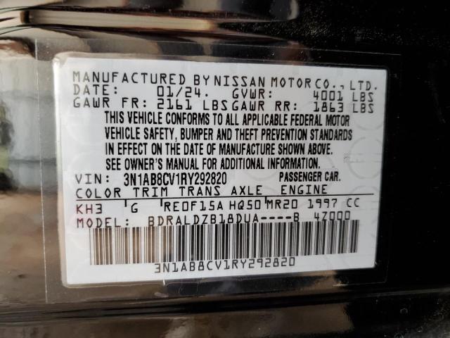 2024 Nissan Sentra Sv VIN: 3N1AB8CV1RY292820 Lot: 62248724