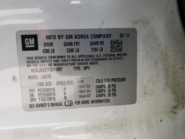 2015 BUICK ENCORE CON - KL4CJBSB7FB041897