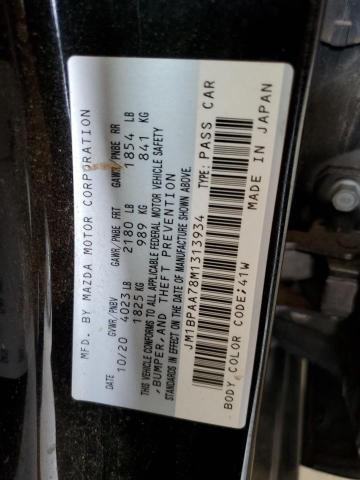 VIN JM1BPAA78M1313934 2021 MAZDA 3 no.12