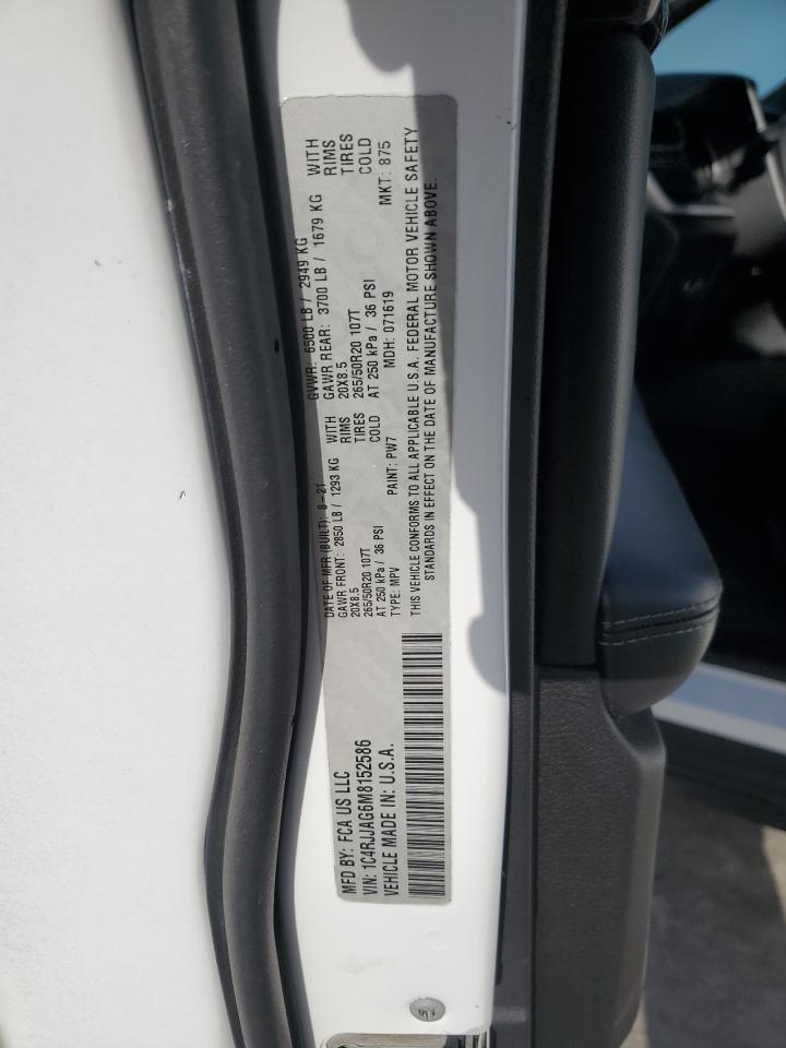 1C4RJJAG6M8152586 2021 Jeep Grand Cherokee L Laredo