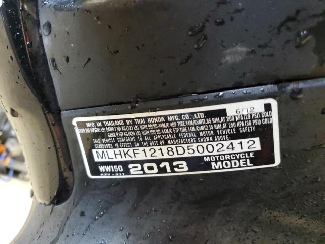 2013 HONDA PCX 150 - MLHKF1218D5002412