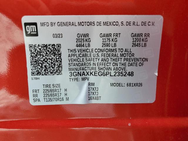 2023 CHEVROLET EQUINOX LT - 3GNAXKEG6PL235248