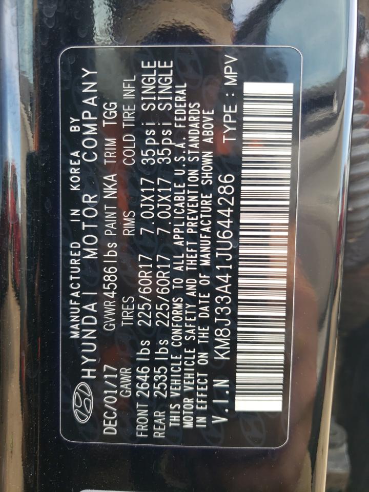 KM8J33A41JU644286 2018 Hyundai Tucson Sel