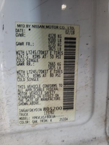 2018 NISSAN NV 2500 S - 1N6AF0KY0JN805200