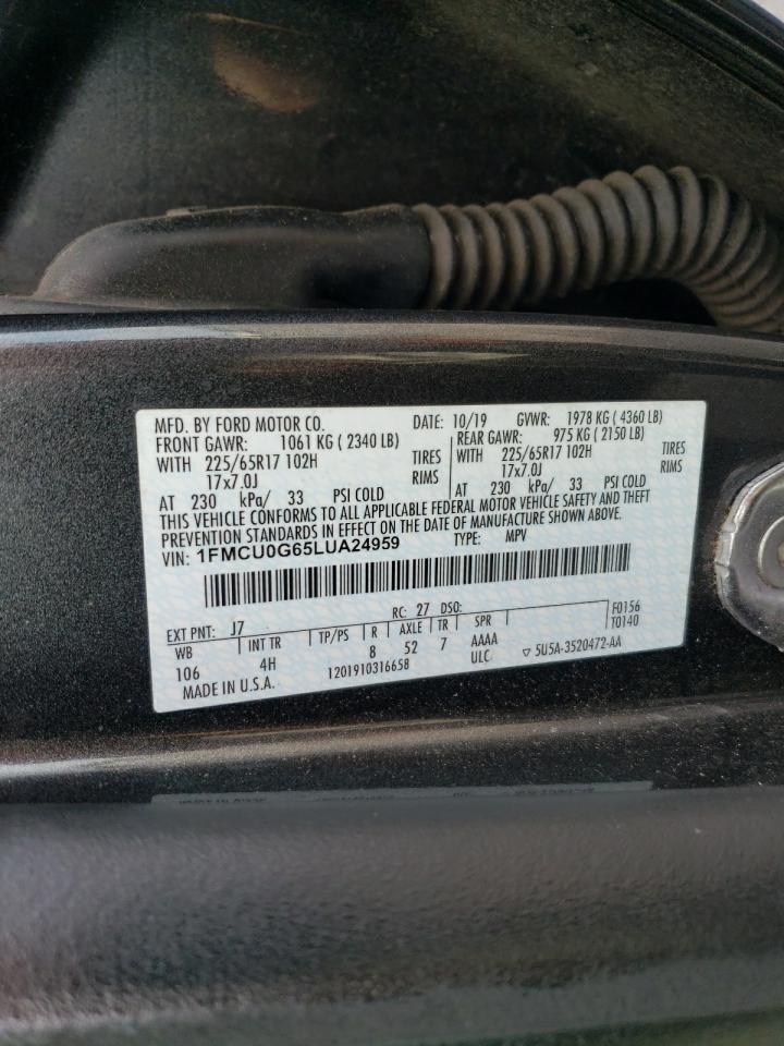 1FMCU0G65LUA24959 2020 Ford Escape Se