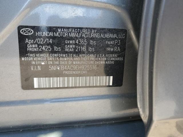 2014 Hyundai Sonata Gls VIN: 5NPEB4AC9EH925516 Lot: 61193624