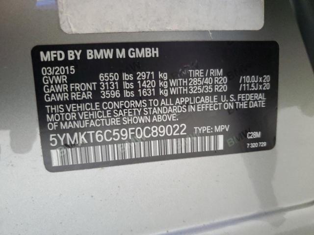 VIN 5YMKT6C59F0C89022 2015 BMW X5, M no.13