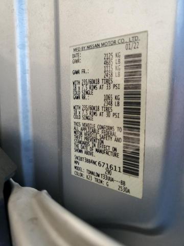 2022 Nissan Rogue Sv VIN: 5N1BT3BB4NC671611 Lot: 63204444