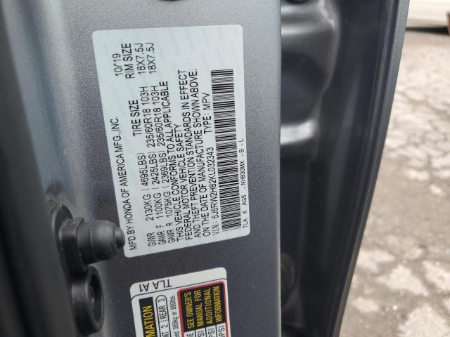 2019 HONDA CR-V EXL - 5J6RW2H82KL032343