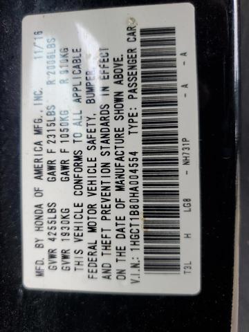 2017 HONDA ACCORD EXL - 1HGCT1B80HA004554