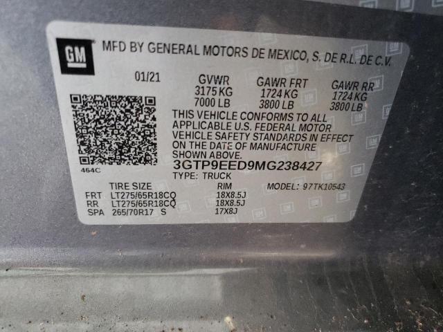 2021 GMC SIERRA K15 3GTP9EED9MG238427  65126644