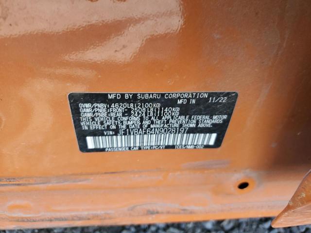 2022 SUBARU WRX PREMIU - JF1VBAF64N9028197