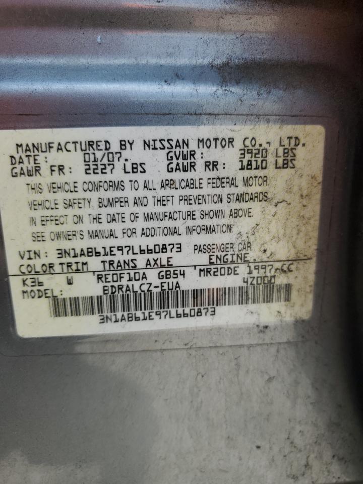 3N1AB61E97L660873 2007 Nissan Sentra 2.0